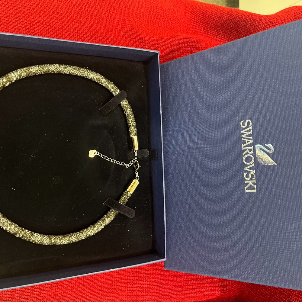Swarovski Sparkling silver black crystals